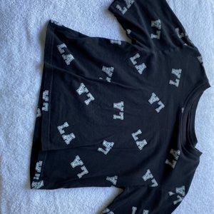 ‘LA’ print black shirt